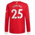 Camisola Manchester United Jadon Sancho 25 Equipamento Primeiro 2021-2022 Manga Comprida